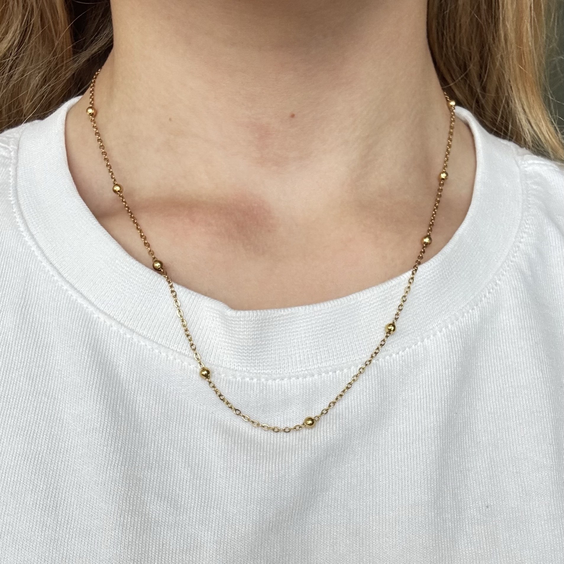 Bolletjes ketting – goudkleurig, foto 6 van 6