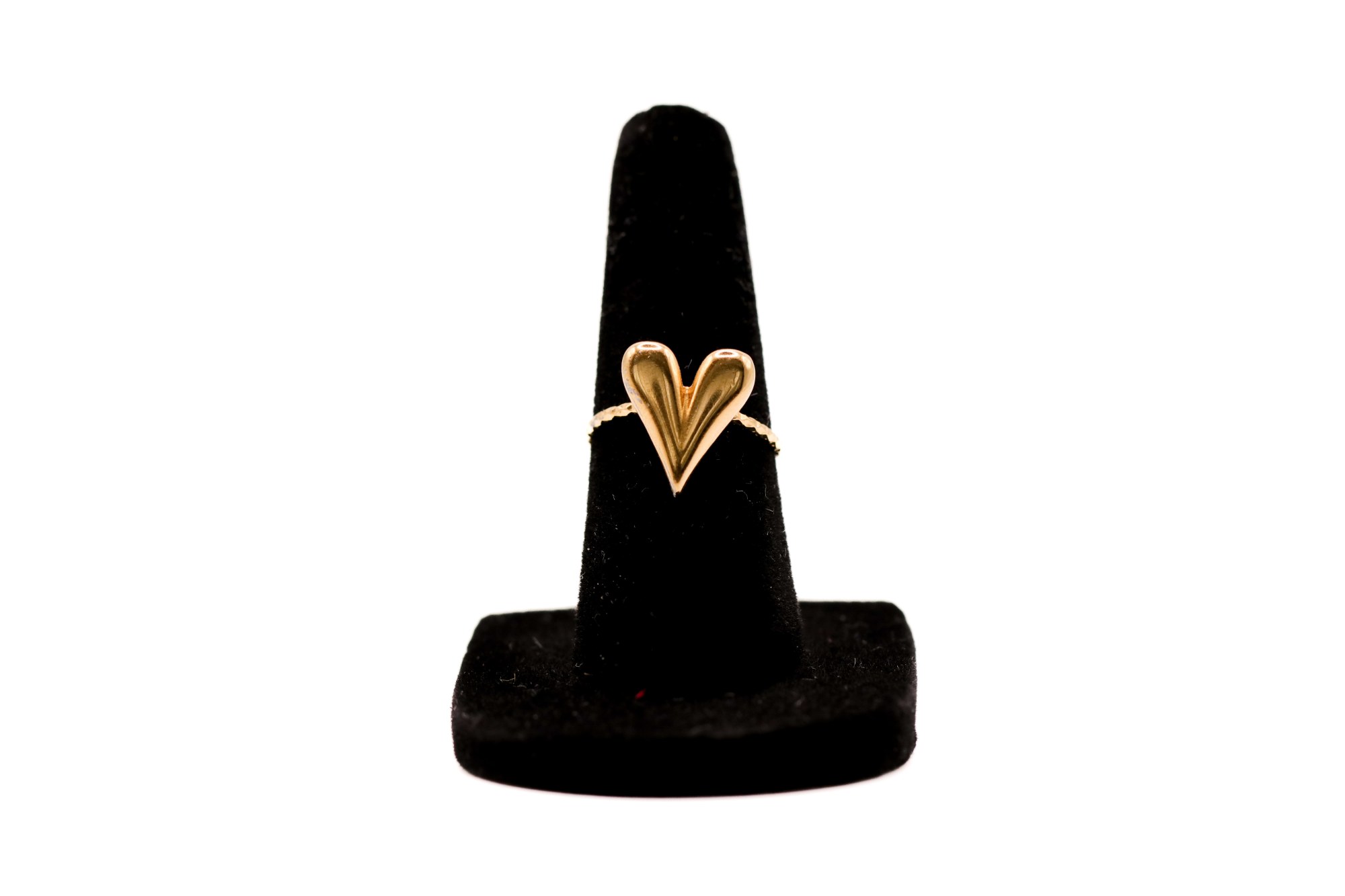 Ring met middel groot hart – zilver en goudkleurig, foto 2 van 5