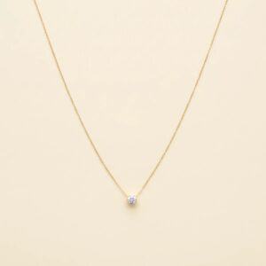 Ketting met klein steentje – goudkleurig