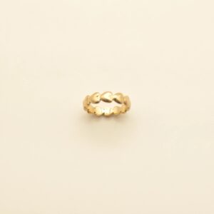 Ring met hartjes - goud en zilverkleurig