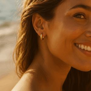 goudkleurige-oorringen-set-klein-basic-en-gedraaid-02 Setje oorbellen - goudkleurig