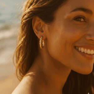 goudkleurige-oorringen-set-klein-basic-en-gedraaid-03 Setje oorbellen - goudkleurig