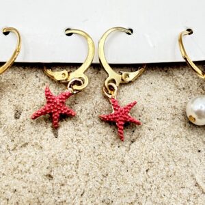 img_1289 Setje beach oorbellen: palmboom, ster en parel