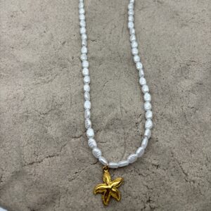 img_4585 Beach parel ketting - parel goudkleurig