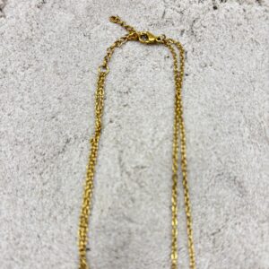 img_4591 Dubbele ketting met druppel hangers - goudkleurig