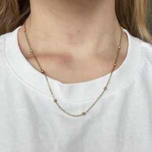 Bolletjes ketting - goudkleurig