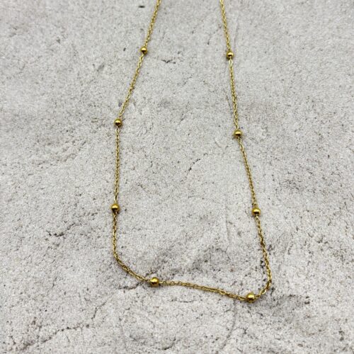 img_4601 Bolletjes ketting - goudkleurig