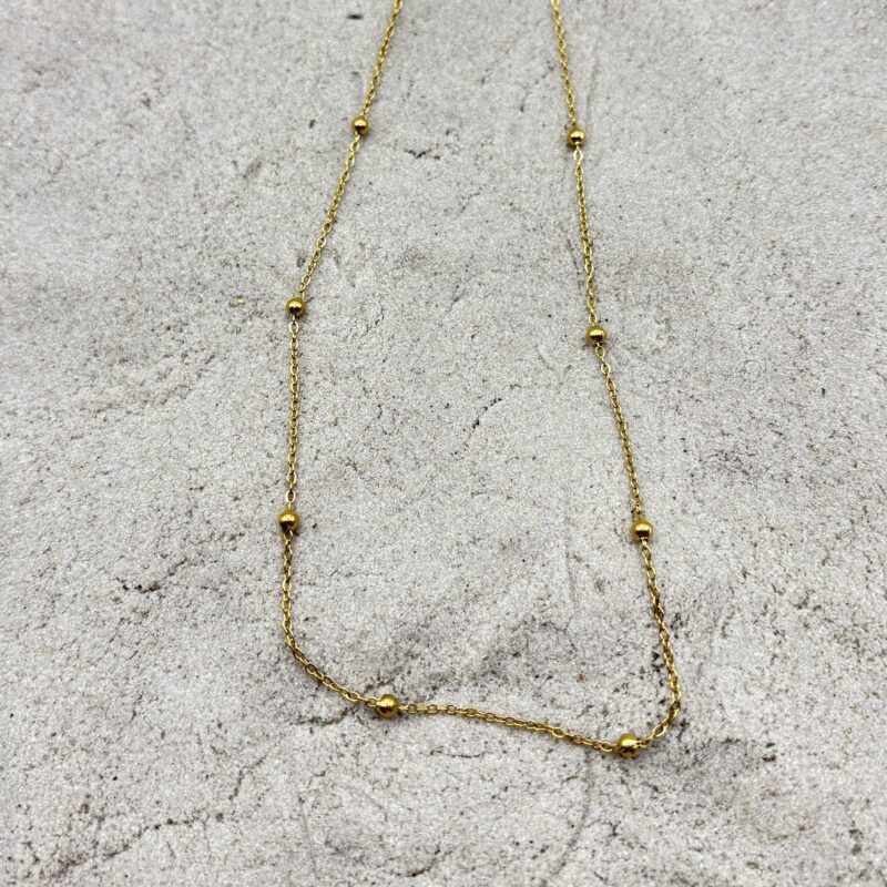 Bolletjes ketting - goudkleurig
