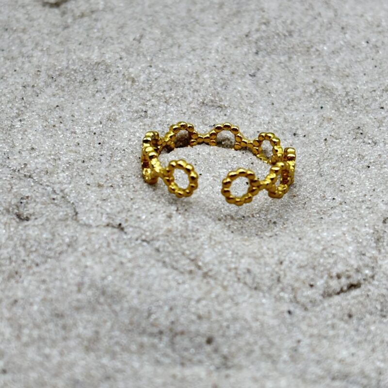 img_4626 Ring goudkleurig met geometrisch patroon