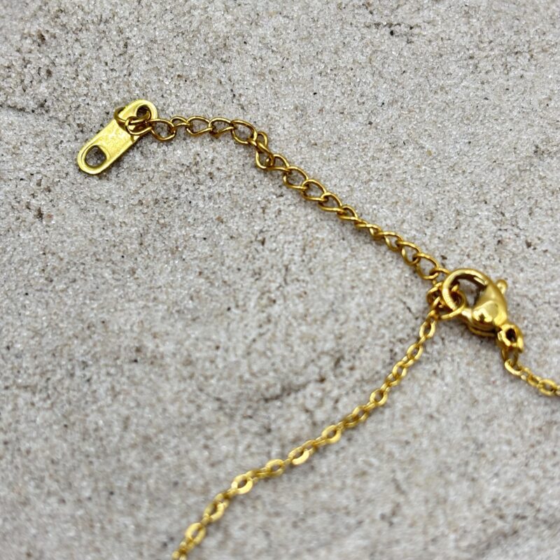 Enkelbandje met steentje - goudkleurig