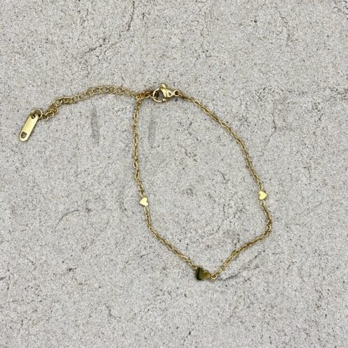 Hartjesdroom armbandje - goudkleurig