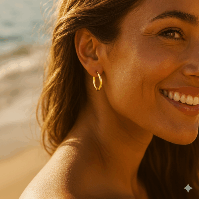 Middelgrote oorringen - goudkleurig