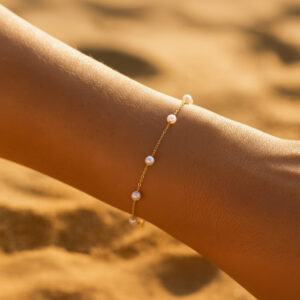 parel-armbandje-goudkleurig-03 Parel armbandje - goudkleurig