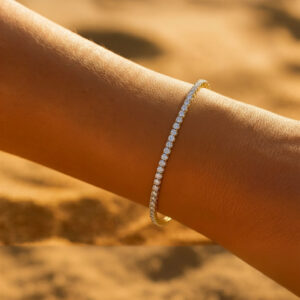 steentjes-armbandje-goudkleurig-02 Steentjes armbandje - goudkleurig