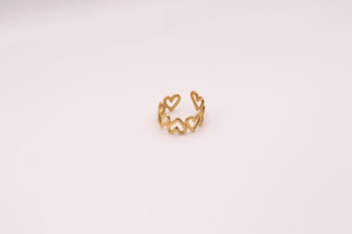 Hartjes ring (goud en zilver)