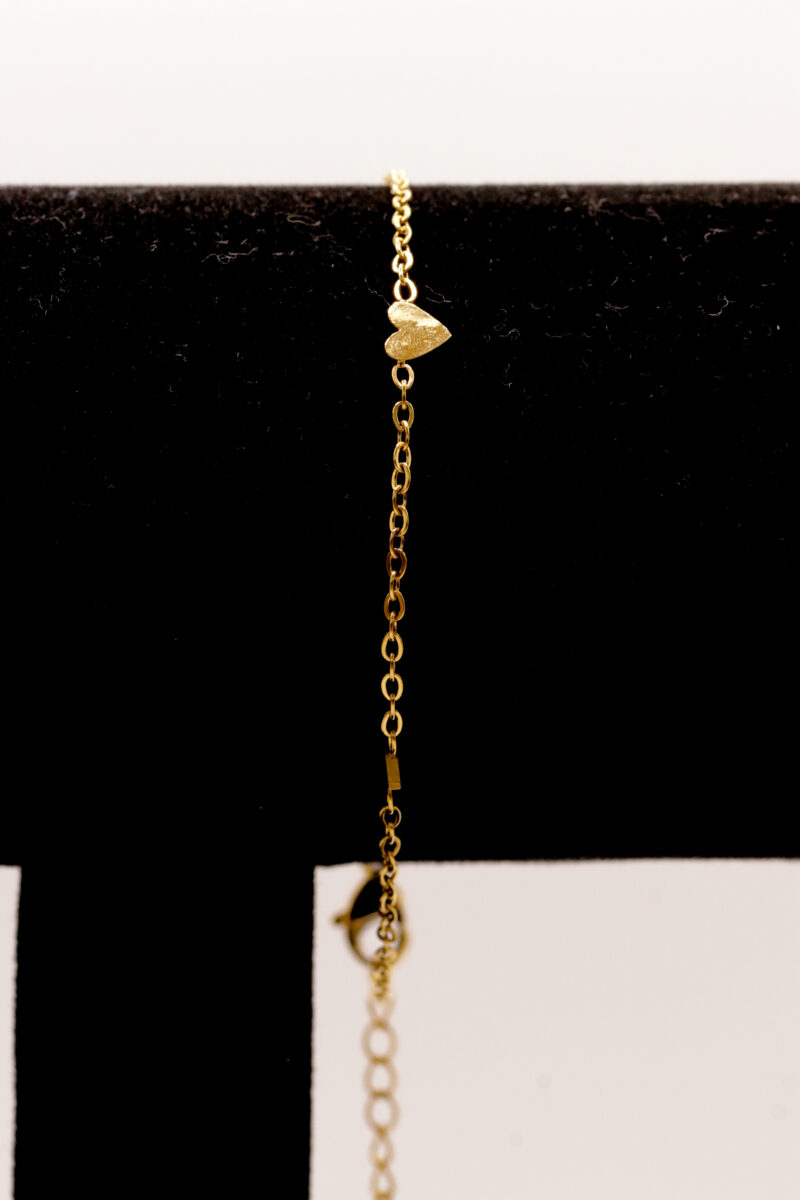 Hartjesdroom armbandje - goudkleurig