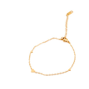 Hartjesdroom armbandje - goudkleurig