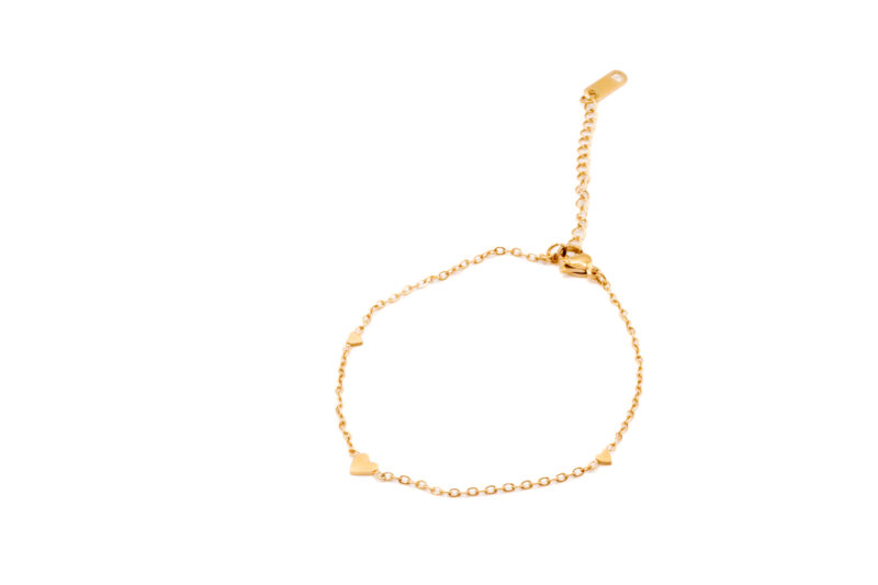 Hartjesdroom armbandje - goudkleurig