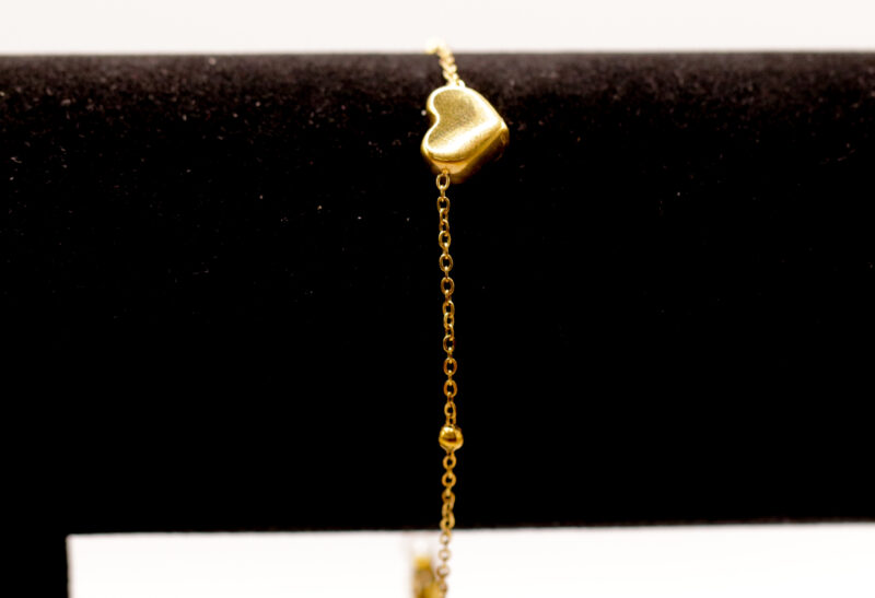 Hartjes enkelbandje - goudkleurig