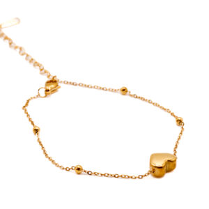 Hartjes enkelbandje - goudkleurig