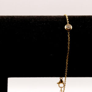 Enkelbandje met steentje - goudkleurig