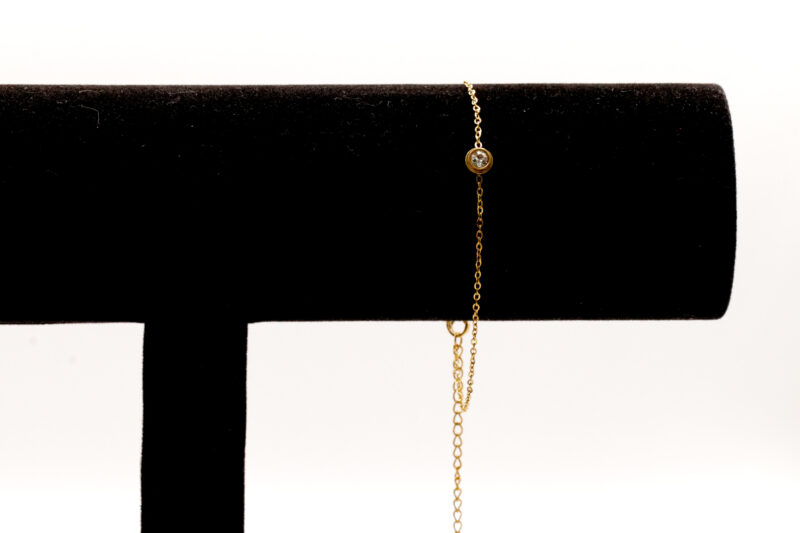 Enkelbandje met steentje - goudkleurig