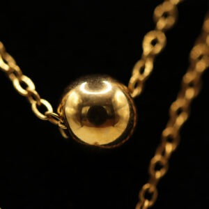 Dubbele ketting met druppel hangers - goudkleurig