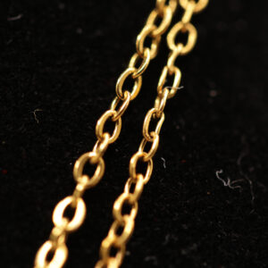 Dubbele ketting met druppel hangers - goudkleurig