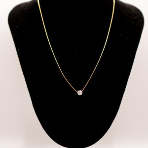 Ketting met klein steentje – goudkleurig