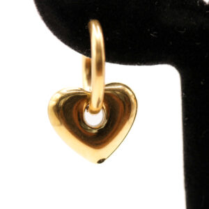 Oorringen met hangend hartje - goudkleurig