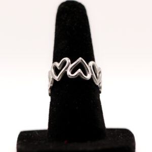 Hartjes ring (goud en zilver)