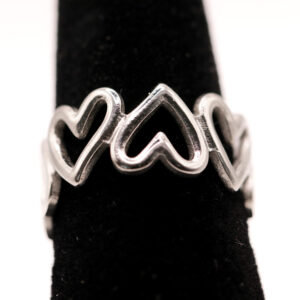 Hartjes ring (goud en zilver)