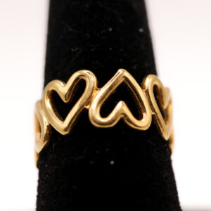 Hartjes ring (goud en zilver)