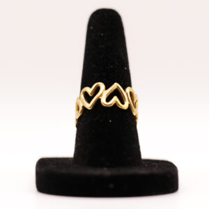 Hartjes ring (goud en zilver)