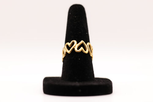 Hartjes ring (goud en zilver)