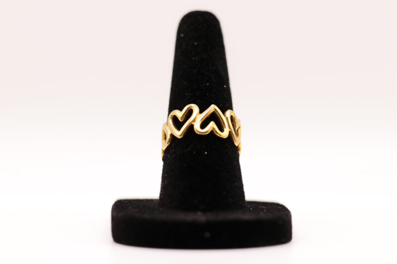 Hartjes ring (goud en zilver)