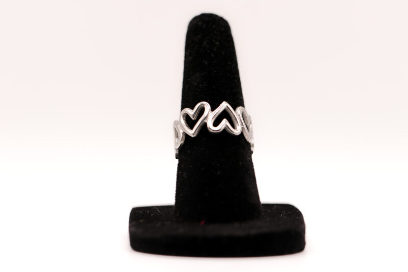 Hartjes ring (goud en zilver)