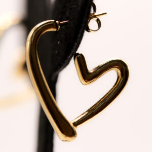 Open hartjes oorbellen