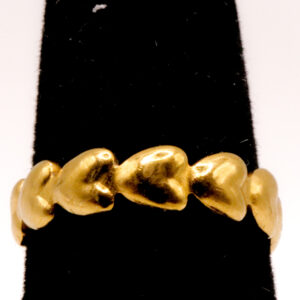 Ring met hartjes - goud en zilverkleurig