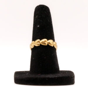 Ring met hartjes - goud en zilverkleurig