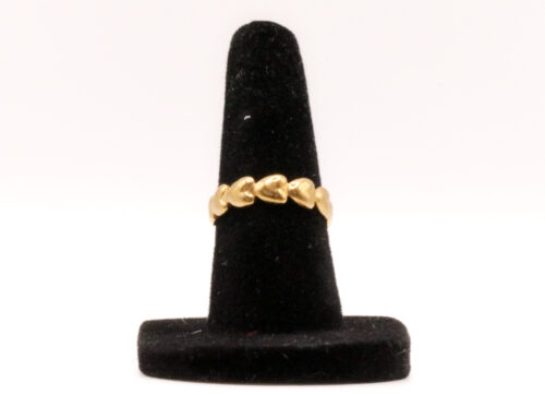 Ring met hartjes - goud en zilverkleurig