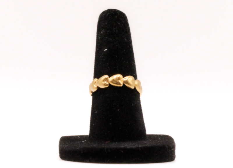 Ring met hartjes - goud en zilverkleurig