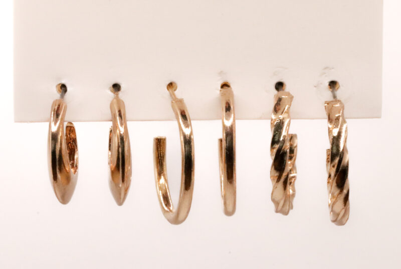 Setje oorbellen - goudkleurig