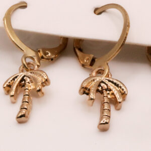 Setje beach oorbellen: palmboom, ster en parel